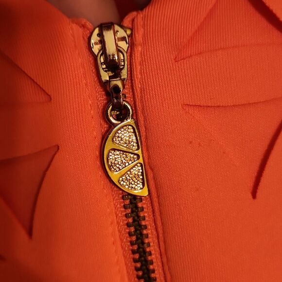 Lilly Pulitzer Scuba Dress w/ Laser Cutouts in Mango Size XS - Picture 7 of 8